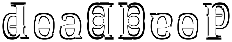 Ambigram for deadbeef in Notoserif-regular